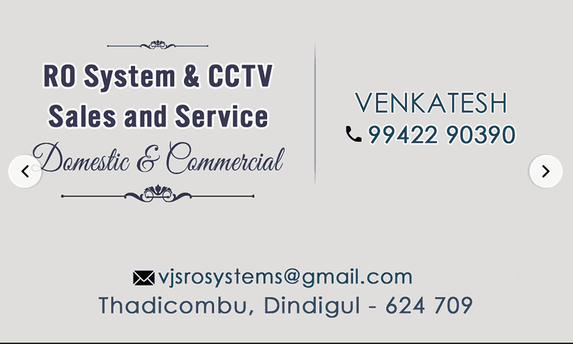 Vjs Ro System water purifier dealers in Dindigul